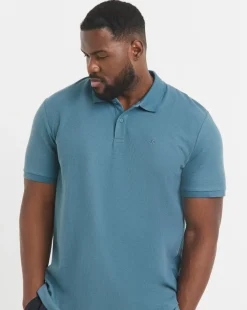 Jack & Jones Austin Waffle Polo - Blue