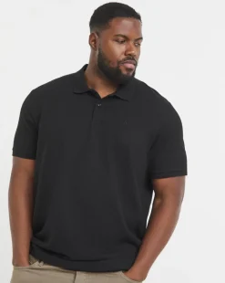 Jack & Jones Austin Waffle Polo - Black