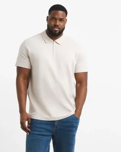 Jack & Jones Benja 1/4 Zip Polo - Cream