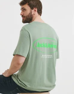 Jack & Jones Bradley Back Graphic T-Shirt - Green