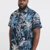 Jack & Jones Hawaii Print Shirt - Navy
