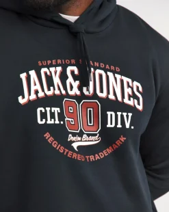 Jack & Jones Logo Hoodie - Navy