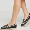Jenner Embroidered Espadrille Shoes Wide E Fit