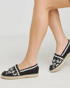 Jenner Embroidered Espadrille Shoes Wide E Fit