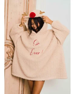 Jim Jam the Label Oversized Reindeer Hoodie