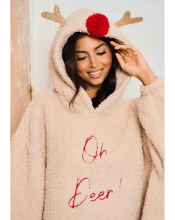 Jim Jam the Label Oversized Reindeer Hoodie