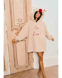 Jim Jam the Label Oversized Reindeer Hoodie
