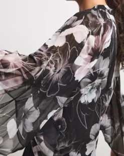 Joanna Hope Keyhole Pleated Blouse