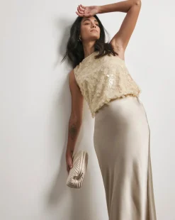 Joanna Hope Sequin Shell Top