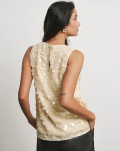 Joanna Hope Sequin Shell Top