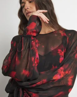 Joanna Hope Tie Sleeve Blouse
