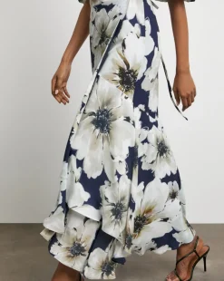 Joanna Hope Wrap Dress With Puff Sleeves