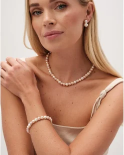 Jon Richard Pink Pearl Necklace