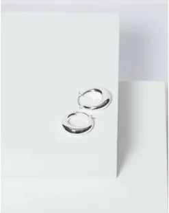 Jon Richard Silver Plated Graduated Hoop Earrings