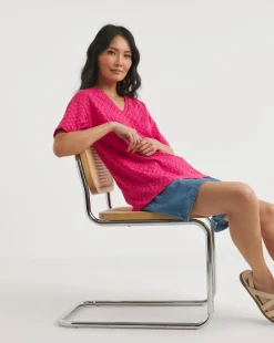 Julipa Broderie V-Neck T-Shirt