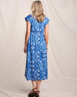Julipa Cotton Slub Printed Midi Dress