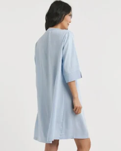 Julipa Pintuck Linen Mix Shift Dress