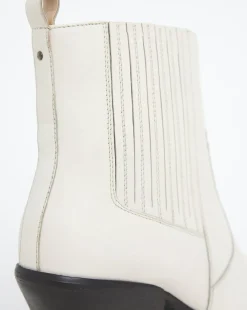 Katya Leather Pointed Chelsea Western Ankle Boots Wide E Fit