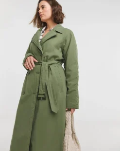 Khaki Reversible Hybrid Coat