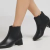 Kit Low Block Heel Ankle Boots Extra Wide EEE Fit