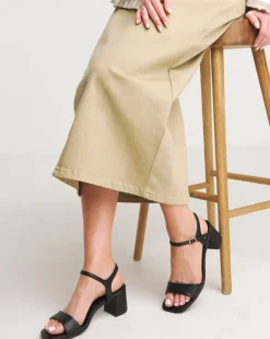 Kylie Barely There Block Heeled Sandals Extra Wide EEE Fit