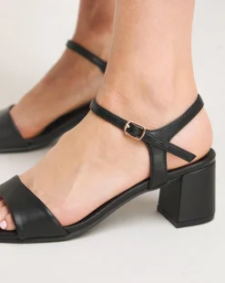 Kylie Barely There Block Heeled Sandals Extra Wide EEE Fit