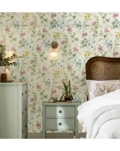 Laura Ashley Poppy Meadow Multicolour Floral Wallpaper