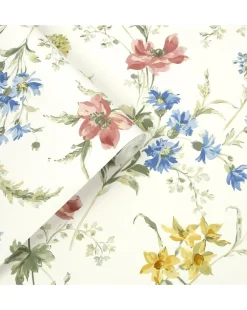 Laura Ashley Poppy Meadow Multicolour Floral Wallpaper