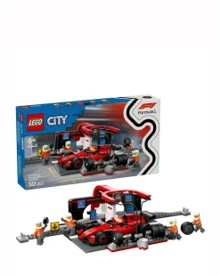 LEGO City F1 Pit Stop & Pit Crew with Ferrari Car Model Racing Vehicle Toy 60443