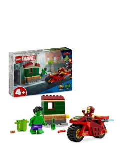 LEGO Marvel Iron Man with Bike and The Hulk Playset 76287