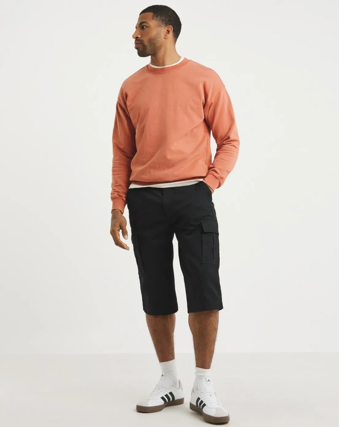 3/4 Length Twill Cargo Short