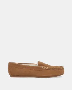 Leona Classic Suede Moccasin Slipper Extra Wide EEE Fit