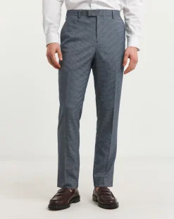 Lewis Blue Puppytooth Suit Trouser
