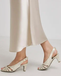 Lisbon Peep Toe Slingback Shoes Extra Wide EEE Fit