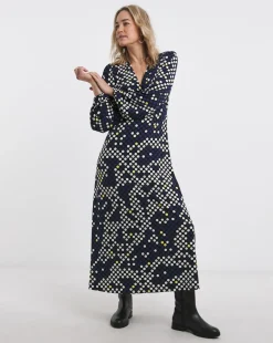 Long Sleeve Twist Front Dress