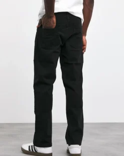 Loose Fit Stretch Gabardine Jean Black