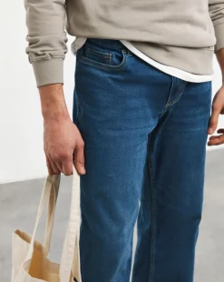 Loose Fit Stretch Jeans Mid Wash