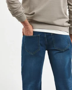 Loose Fit Stretch Jeans Mid Wash