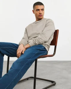 Loose Fit Stretch Jeans Mid Wash