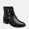 Lotus Valencia Patent Buckle Ankle Boot Standard Fit