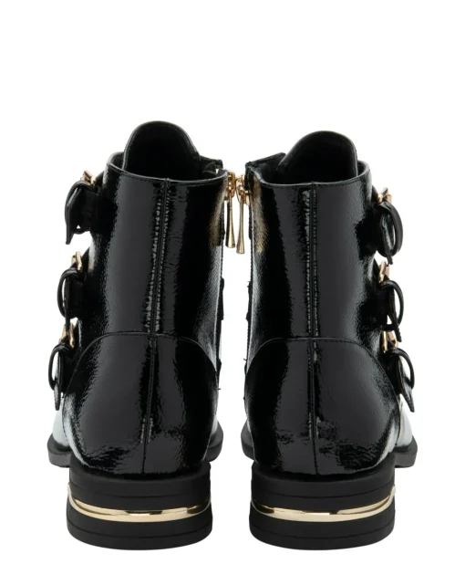 Lotus Valencia Patent Buckle Ankle Boot Standard Fit