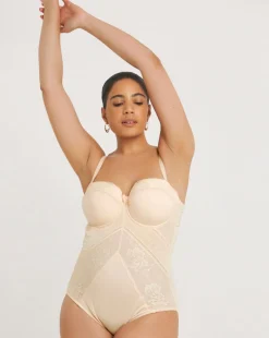 MAGISCULPT Firm Control Lace And Mesh Underwire Padded Multiway Body - Blush