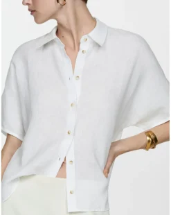 Mango Linen Button Up Shirt
