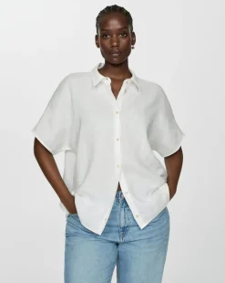 Mango Linen Button Up Shirt