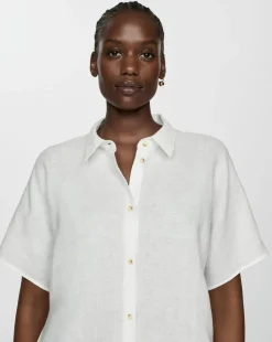 Mango Linen Button Up Shirt