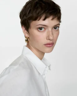 Mango Linen Button Up Shirt