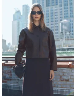 Mango Sabina Faux Leather Jacket