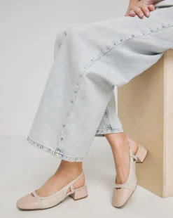 Manila Block Heel Slingback Shoes Extra Wide EEE Fit