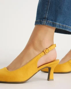 Marina Flexi Sole Kitten Heel Slingback Shoe Extra Wide EEE fit
