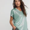 Mint V Neck Foil T-Shirt